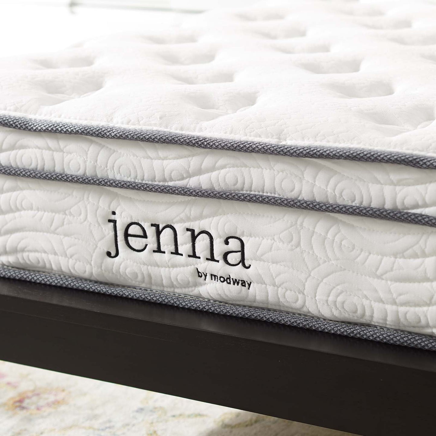 Modway Jenna 8" Innerspring and Foam Twin Mattress in White