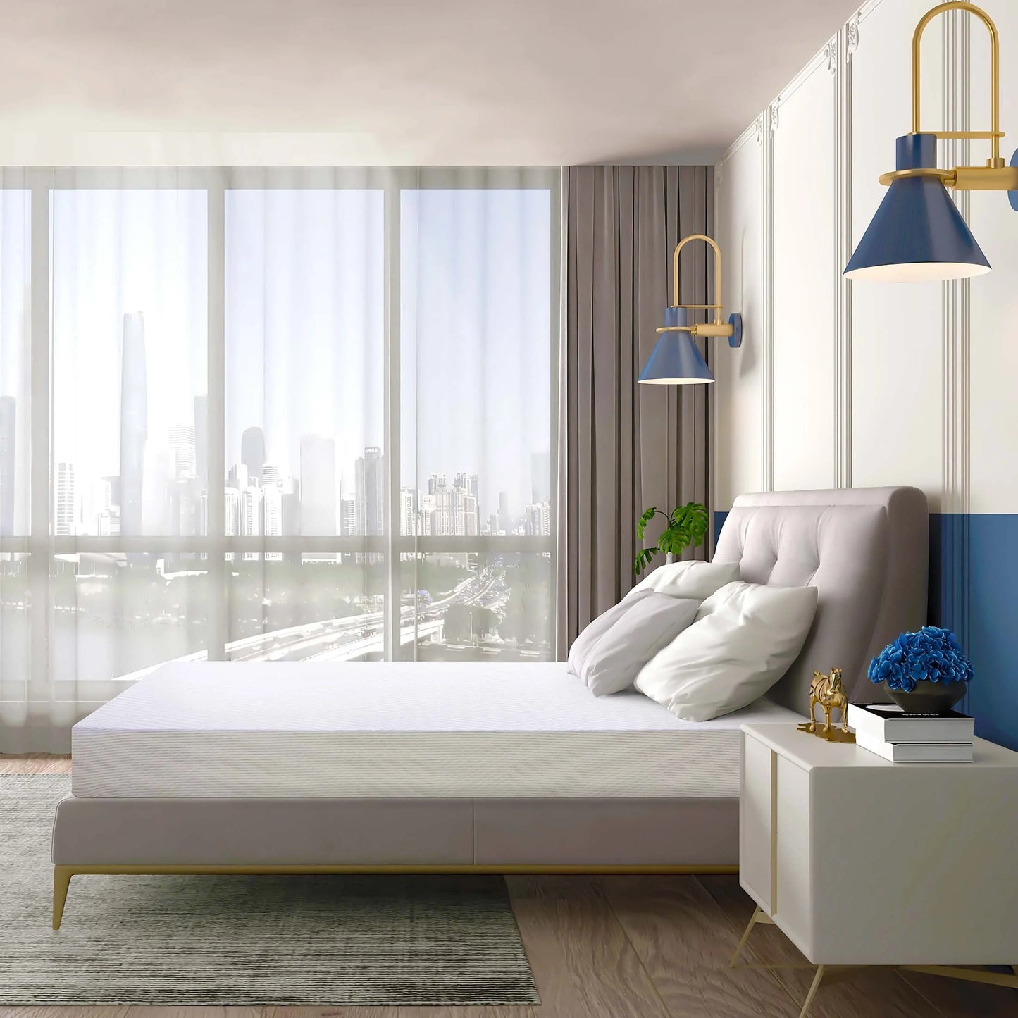MLILY Ego White 6 inch Full Size Mattress, Memory Foam Mattress in a Box, Medium Firm