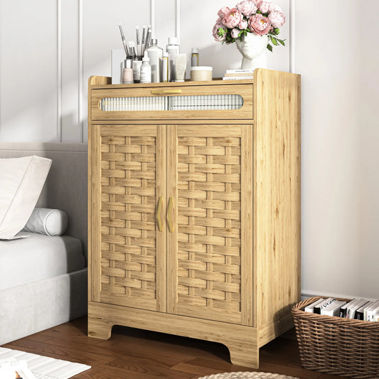 Modern Coffee Bar Cabinet With Drawer & Adjustable Shelf For Kitchen, Dining Room, Bathroom, Entryway Style Living Room