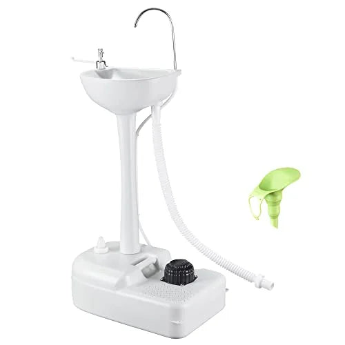 Portable Hand Wash Stand Camping Sink with Soap Dispenser & Towel Holder Water Capacity Hand Washing Station Safe HDPE for Outdoor Events,Gatherings & Worksite