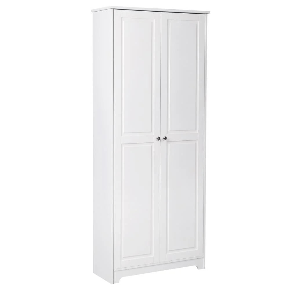 UBesGoo 72" Traditional Freestanding Kitchen Pantry Cabinet Wardrobe Armoire, White