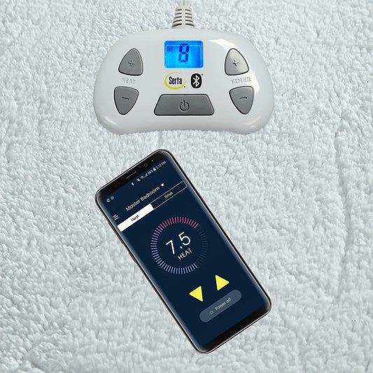 Serta Queen-Mattress Pad Perfect Sleeper Bluetooth Enable Warming Mattress Pad, Queen