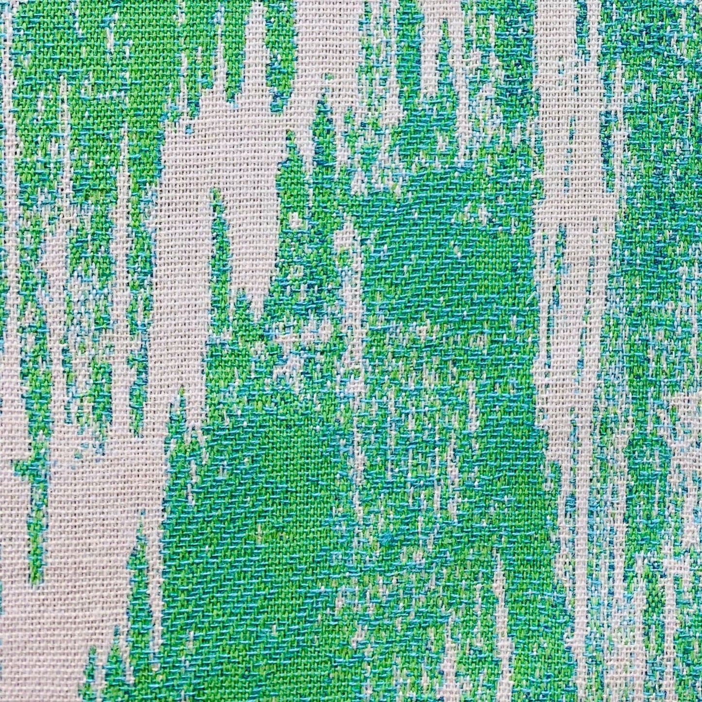Plutus Brands Plutus Green Avalanche Green Ikat Luxury Outdoor/Indoor Throw Pillow, 22L x 22W
