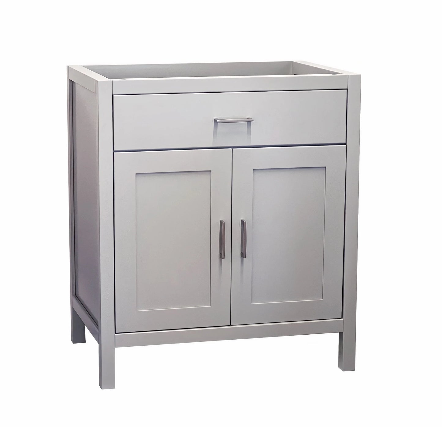 30" Grey Freestanding Bath Vanity Tip-Out Drawer Sink Cabinet Without Top
