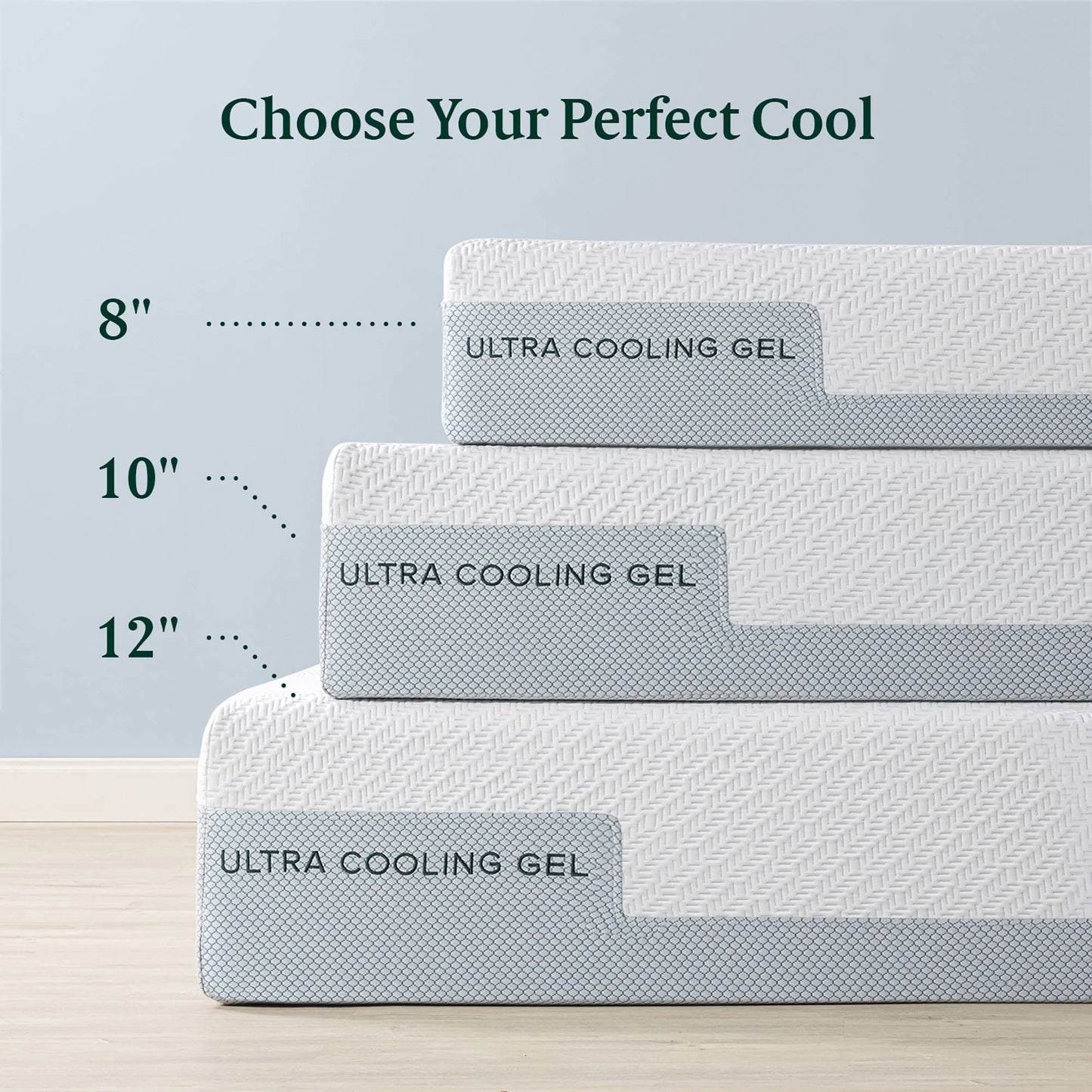 Zinus 8 Ultra Cooling Gel Memory Foam Mattress, Made in the USA of US Foam and Global Materials, Queen