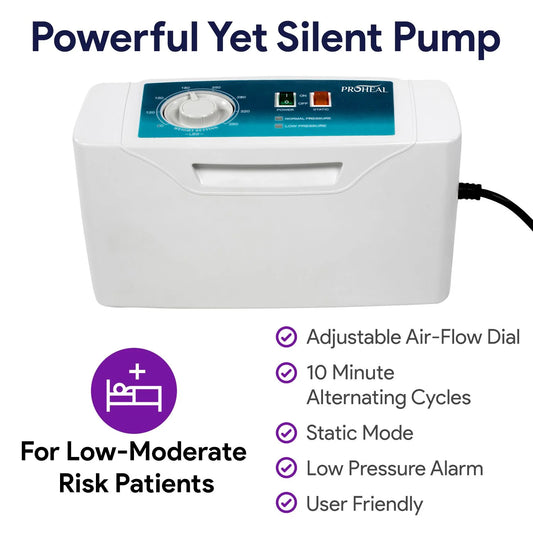 Proheal Low Air Loss Alternating Pressure Air Mattress with Pump - Stages I-III - Bed Size: 36” x 80” Bed Thickness: 8 inch