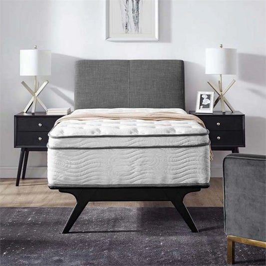 Allora 14" Twin Quilted Innerspring Mattress in White