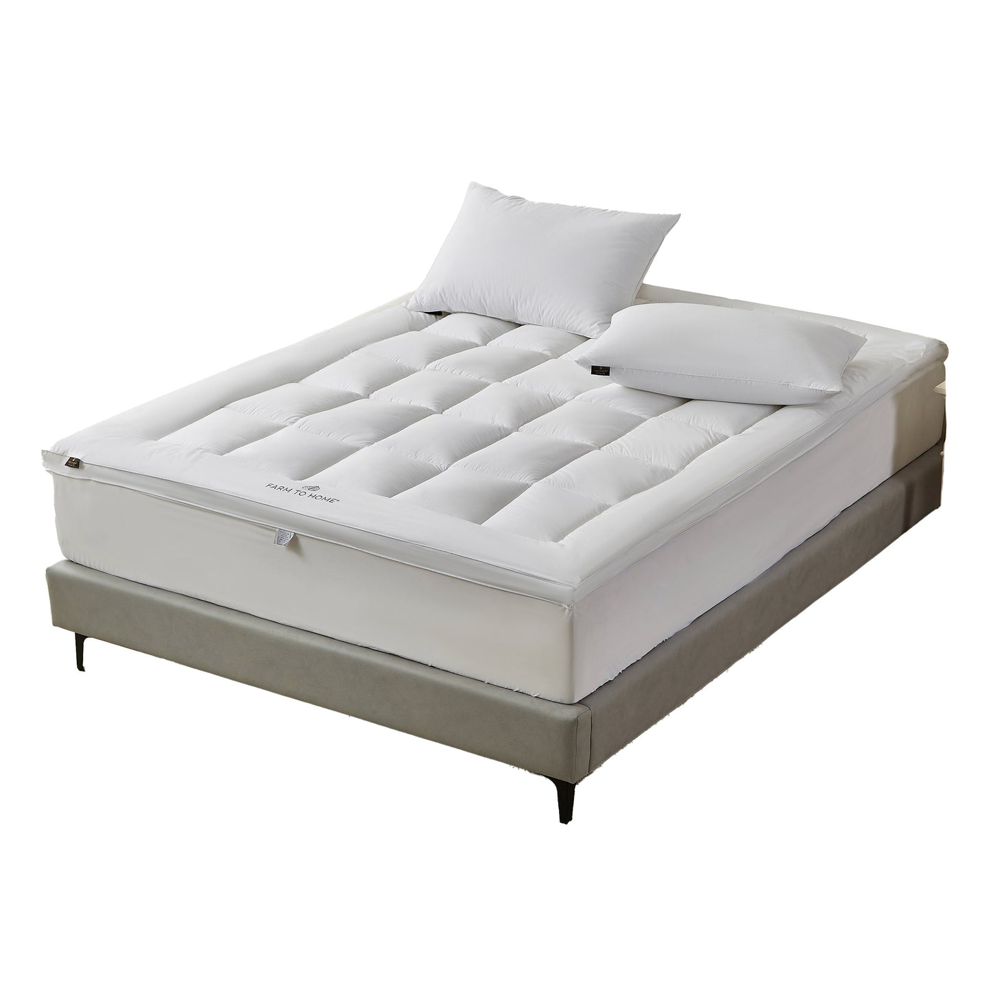 Farm to Home White Organic Cotton 2” Mattress Topper