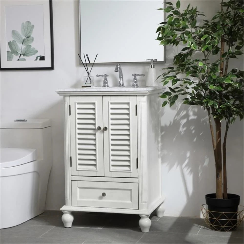 24 inch single bathroom vanity in blue
