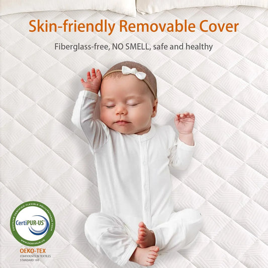 Extra Firm Mattress Topper 3 Inch, Pain Relieving Foam Bed Topper for Extra Support, High-Density Foam Mattress Pad with Removable Cover, No Smell, CertiPUR-US Certified