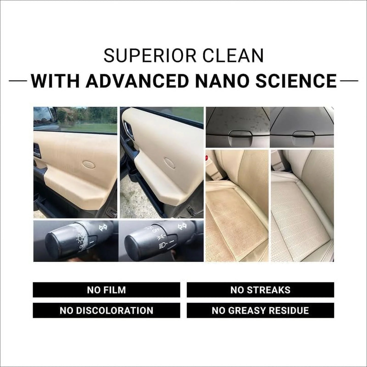 Super Cleaner | Effective Car Interior Cleaner | Leather Car Seat Cleaner | Stain Remover for Carpet, Upholstery, Fabric, and Much More! | 18 Oz Kit with Microfiber Towel