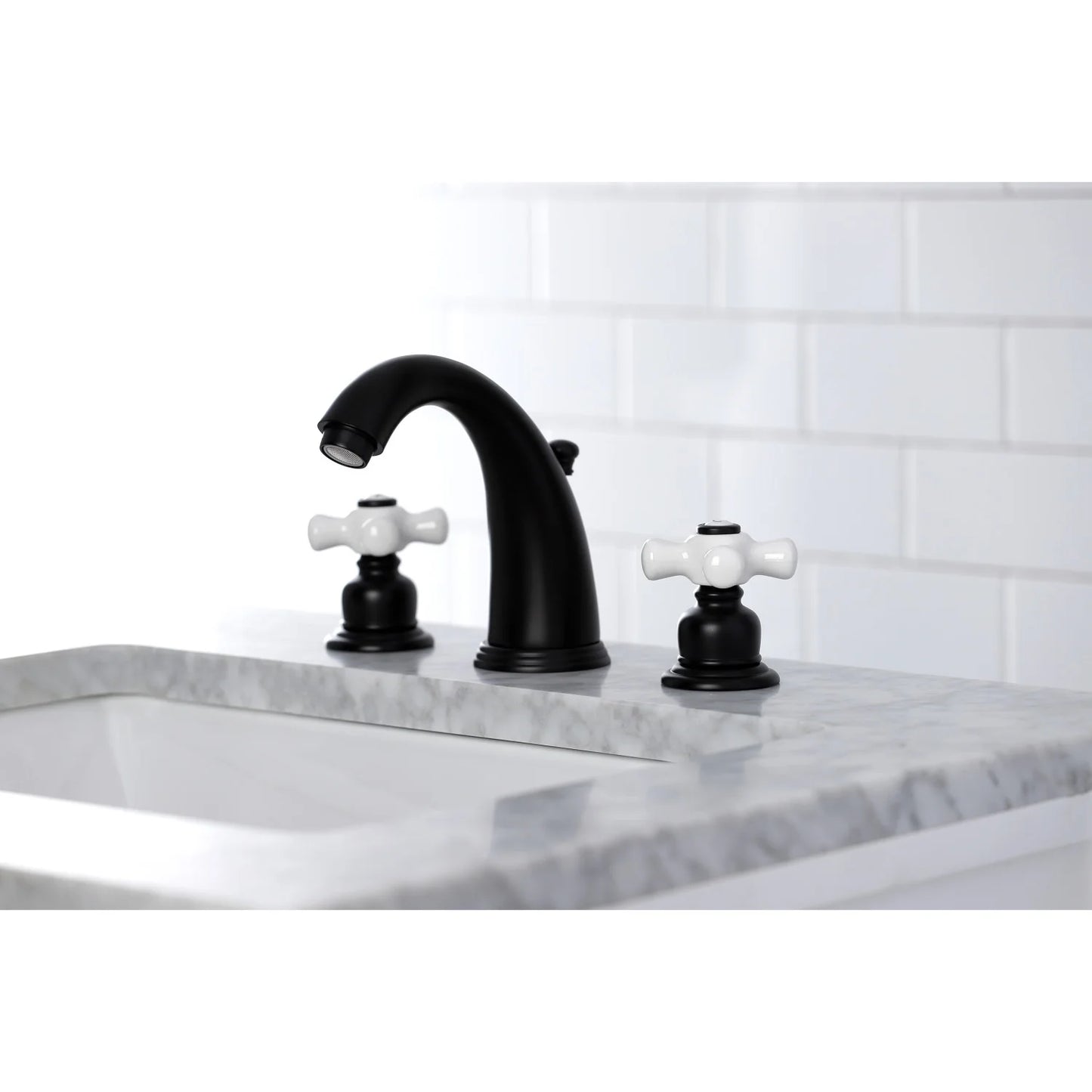 Kingston Brass KB988PX Victorian 2-Handle 8 in. Widespread Bathroom Faucet, Brushed Nickel