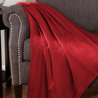 Superior Diamond All-Season Cotton Blanket, Throw Size, Burgundy