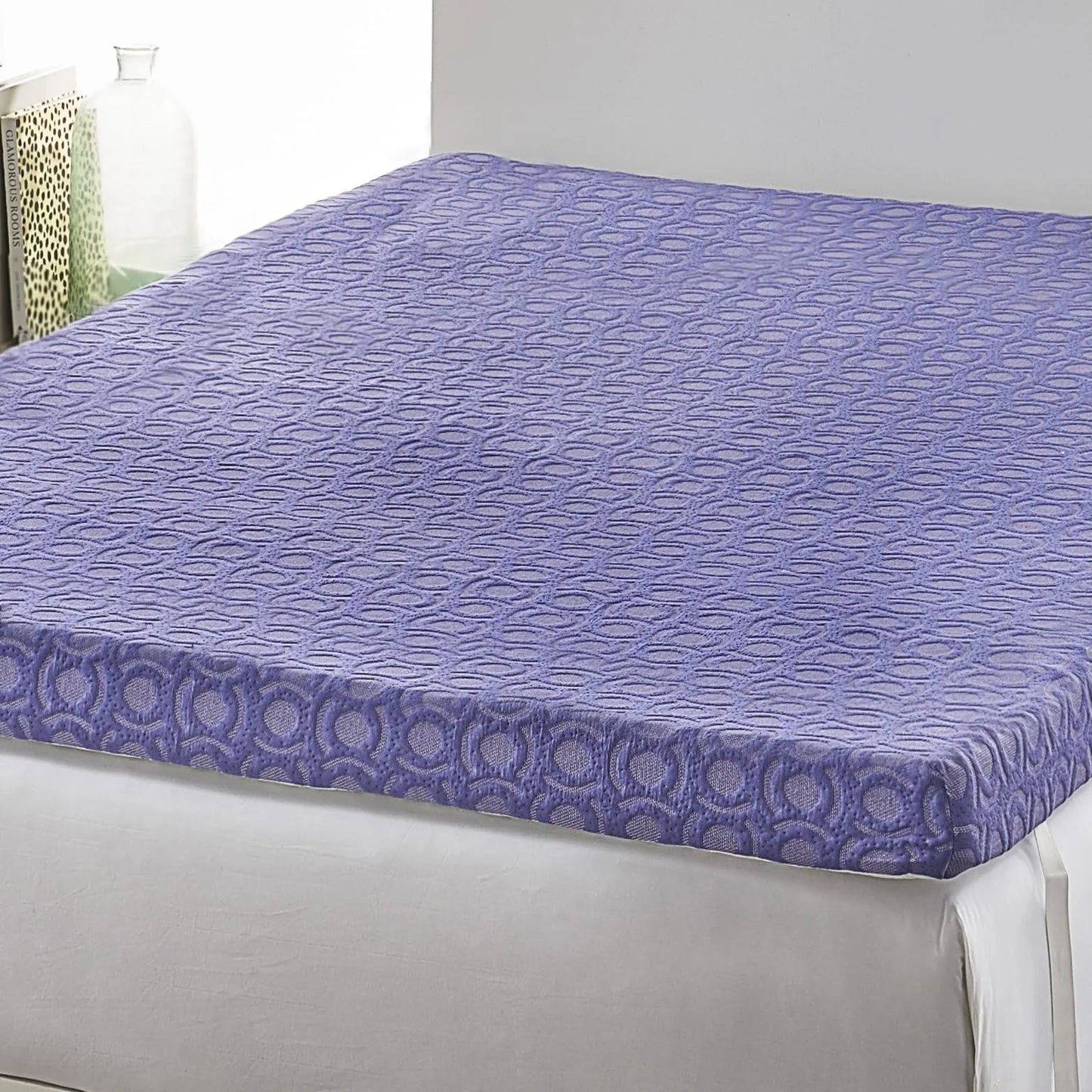 Loftworks 4 inch Supreme Memory Foam Mattress Topper with Medium Firm Support & 5 Zone Design 58x78x4