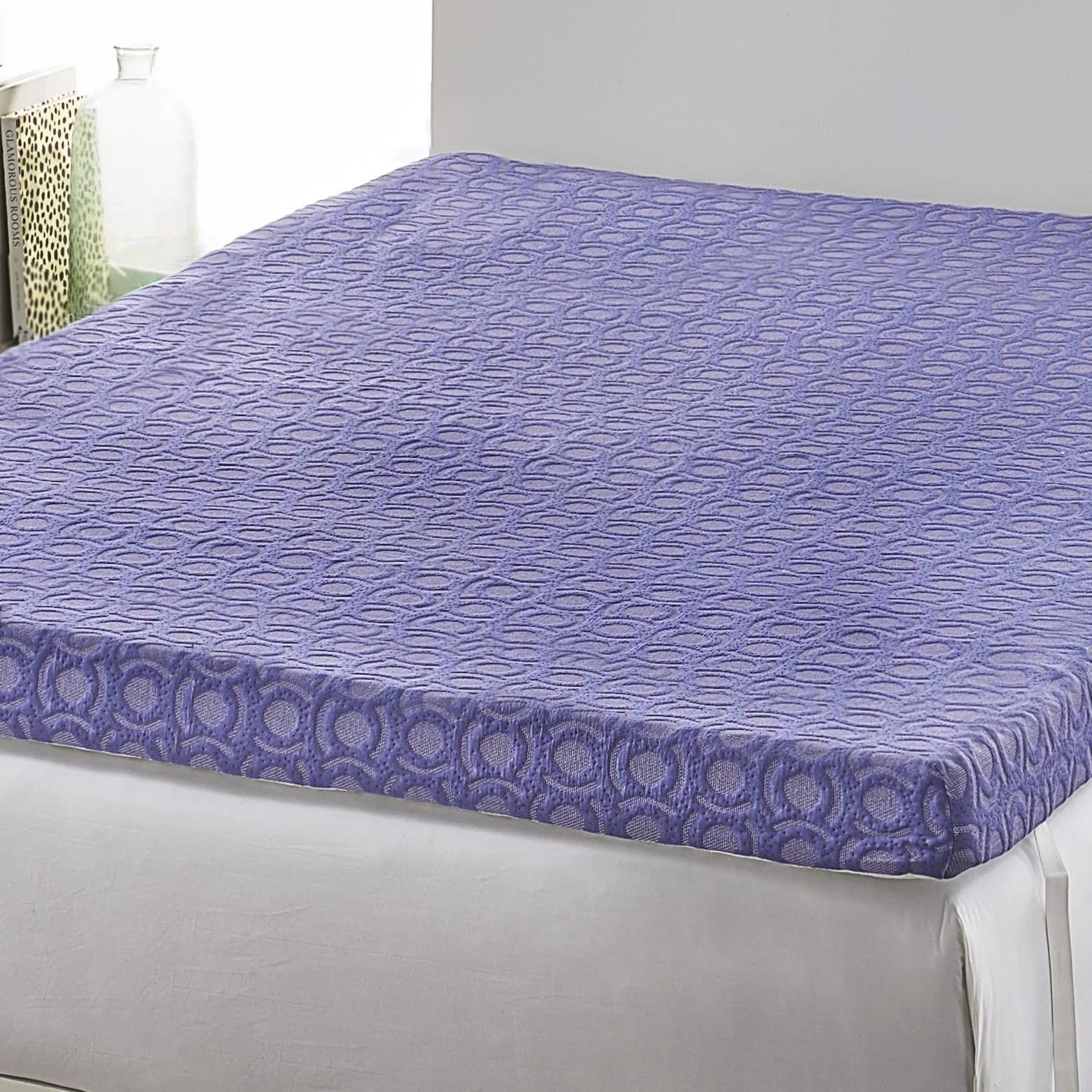 Loftworks 4 inch Supreme Memory Foam Mattress Topper with Medium Firm Support & 5 Zone Design 58x78x4