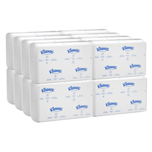 Kleenex Multifold Paper Towels 1-ply, White, 1 Case, 2400-count, 16-pack