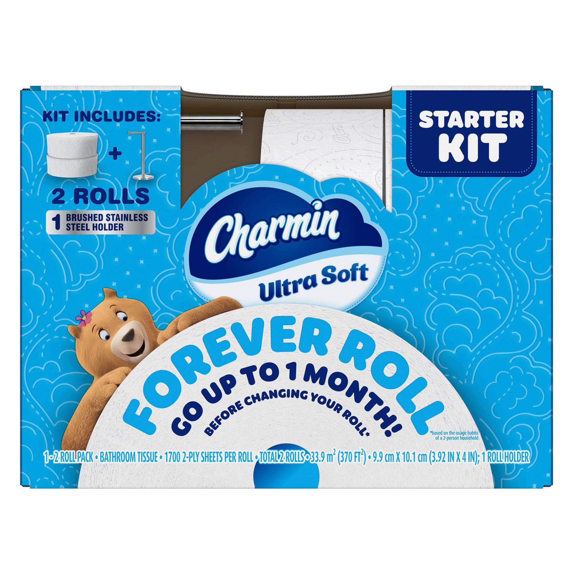 Charmin Ultra Soft Bath Tissue, Forever Roll Starter Kit