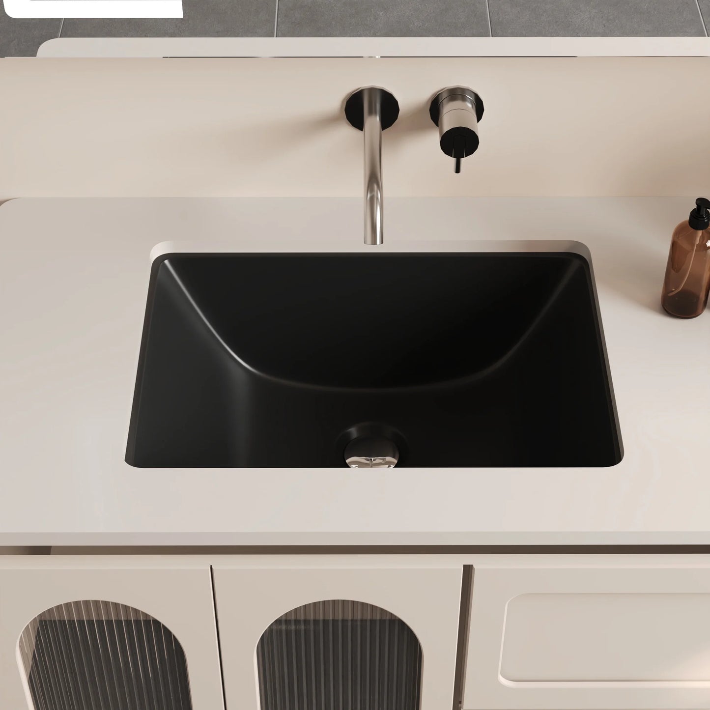 DV-1U306B DeerValley Ursa Undermount Bathroom Sink 18" X 13" Rectangular Vitreous China with Overflow