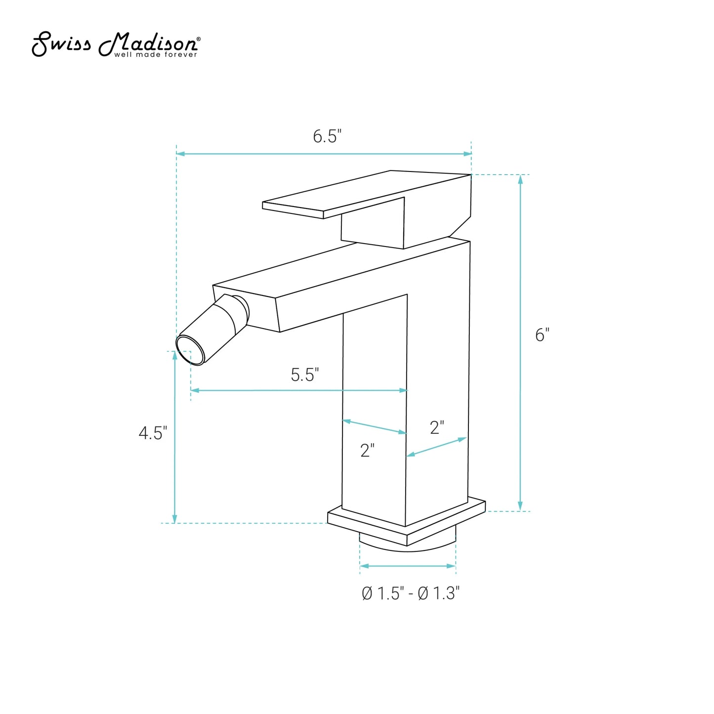 Concorde Bidet Faucet in Nickel