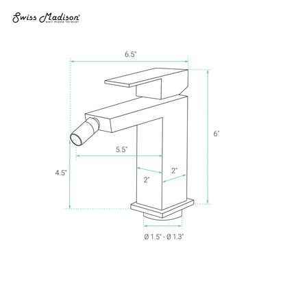 Concorde Bidet Faucet in Matte White