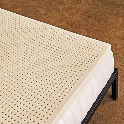 Pure Green Natural Latex Mattress Topper - Medium Firmness - 1 Inch - Twin Size (GOLS Certified Organic)