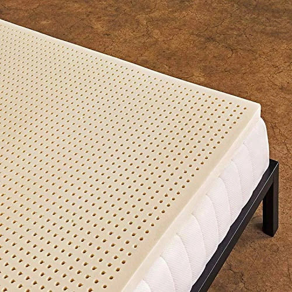 Pure Green Natural Latex Mattress Topper - Firm - 1 Inch - Twin XL Size (GOLS Certified Organic)
