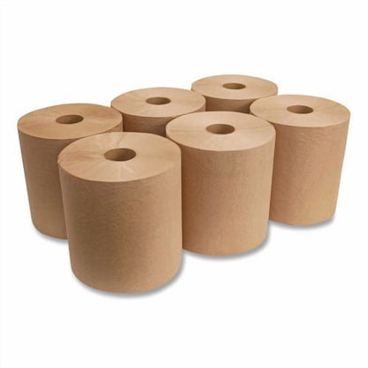 Boardwalk Green Universal Roll Towels, 1-Ply, 8" x 800 ft, Natural, 6 Rolls/Carton | Bundle of 5