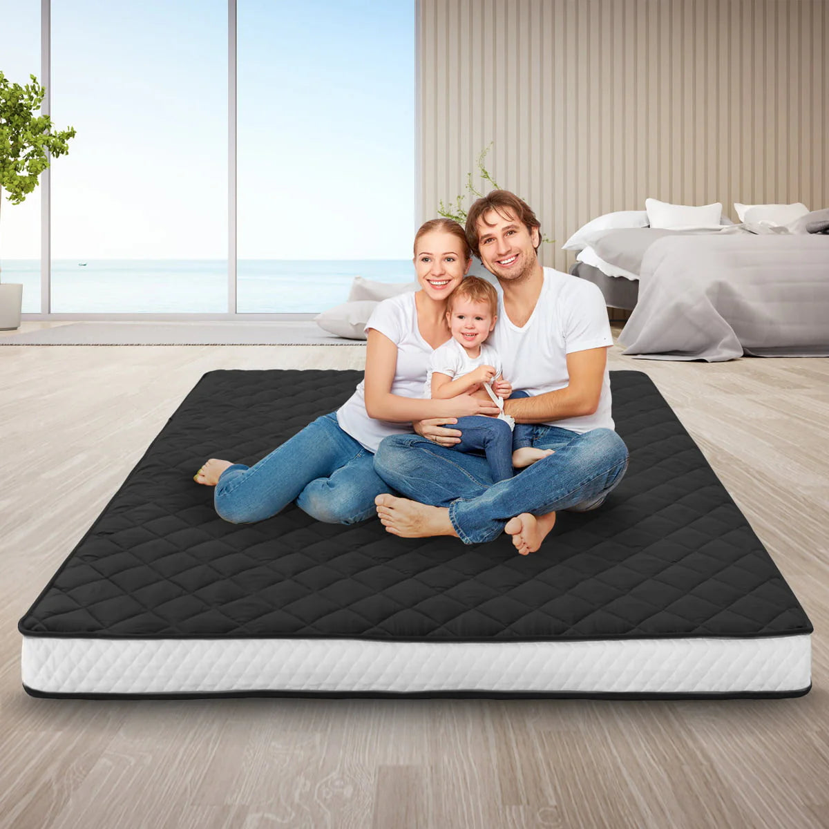 SLSY Futon Mattress, Extra Thick Padded Japanese Floor Mattress Quilted Bed Mattress Topper, Folding Floor Lounger Sleeping Pad Guest Bed