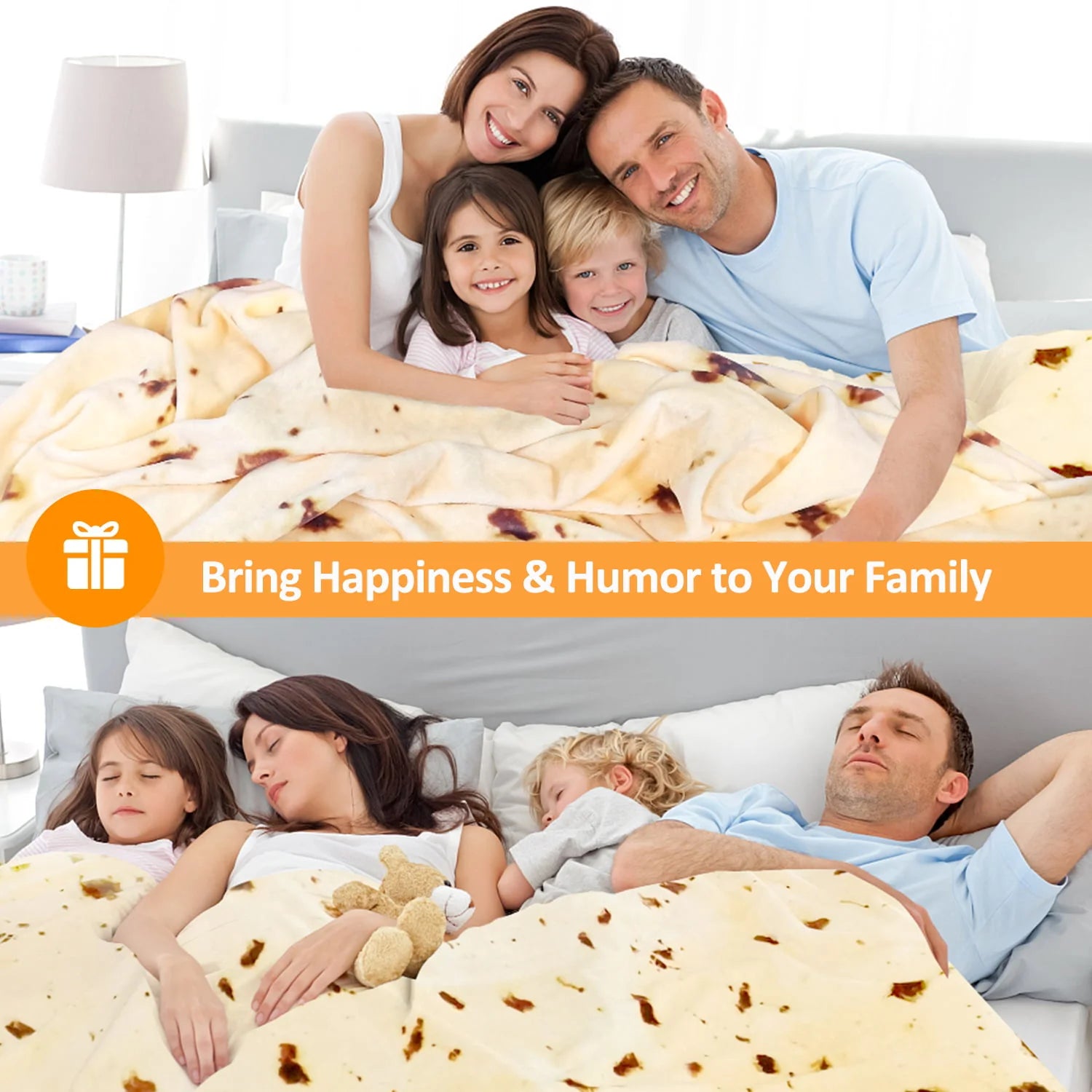 Livhil Giant Tortilla Blanket 71 inch Double Sided, Tortilla Blanket Adult Size Funny Blankets Food Blankets for Adult Kids, Realistic Food Throw Blanket Kids Throw Blanket