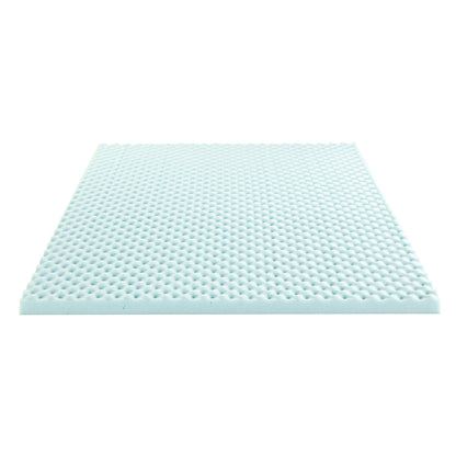 Mellow 4" Cooling Gel Egg Crate Memory Foam Mattress Topper, Queen