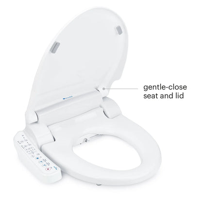Brondell Swash SE400 Bidet Seat with Sidearm, Dryer and Stainless Steel Nozzle, Elongated White