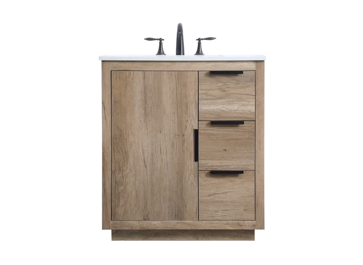 Elegant Kitchen and Bath 30 Inch Single Bathroom Vanity In Grey
