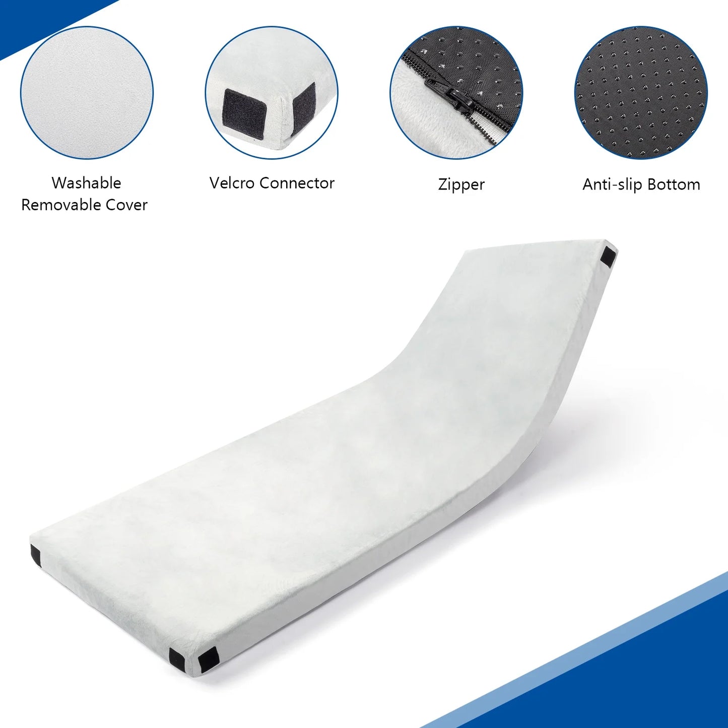 Seizeen Camping Mattress Pad, Portable Roll Up Sleeping Pad for Camping, Memory Foam Floor Sleeping Mat for Tent Car Travel, Storage Bag, Waterproof Bottom, Gray Plush Fabric, 75"D x 25"W x 2.5"T