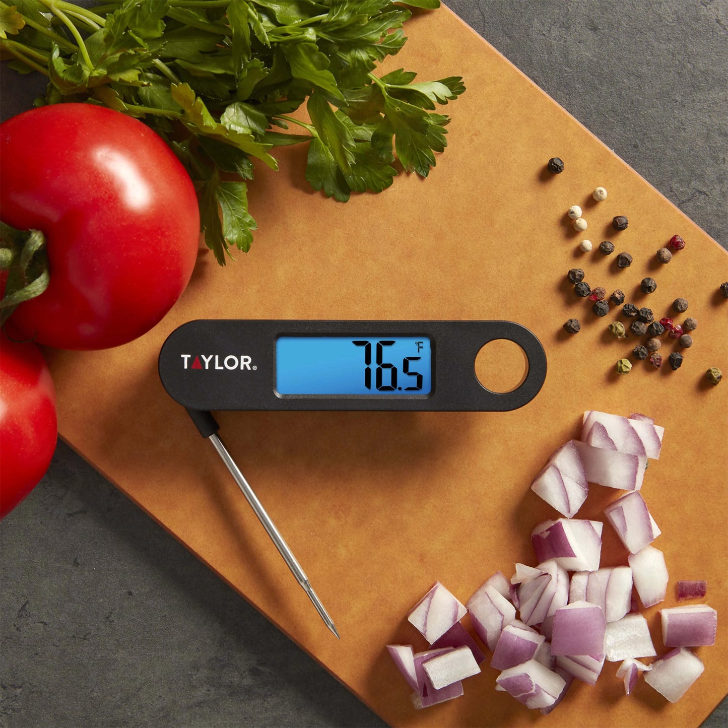Digital Folding Probe Meat Thermometer with Blue Backlight Display