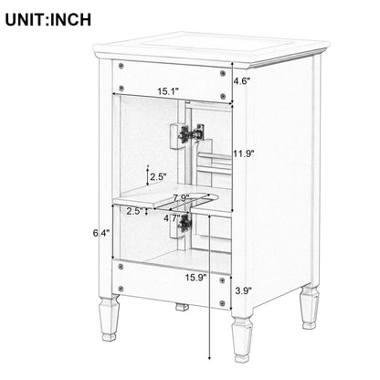 Euroco 20" Bathroom Vanity with Integrated Ceramic Sink, Soft-Close Hinges and Drawer Storage, Solid Wood Legs