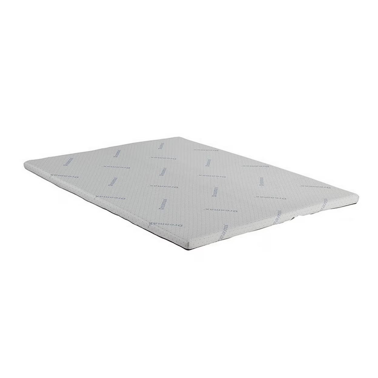 Benjara Elf 2 Inch Quilted King Size Mattress Topper for Bed, Soft Memory Foam