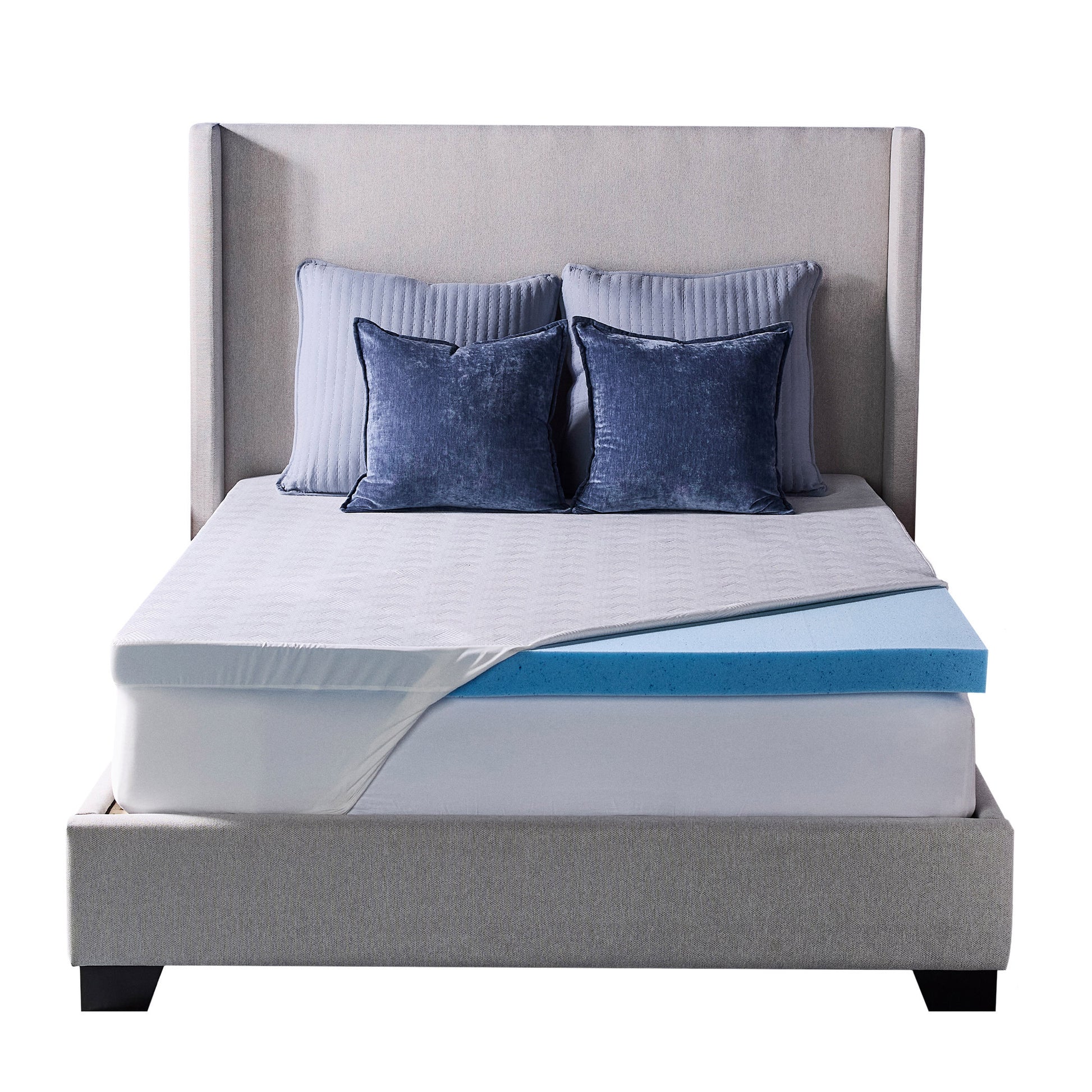 Novaform Advanced Cooling Gel Memory Foam Mattress Topper