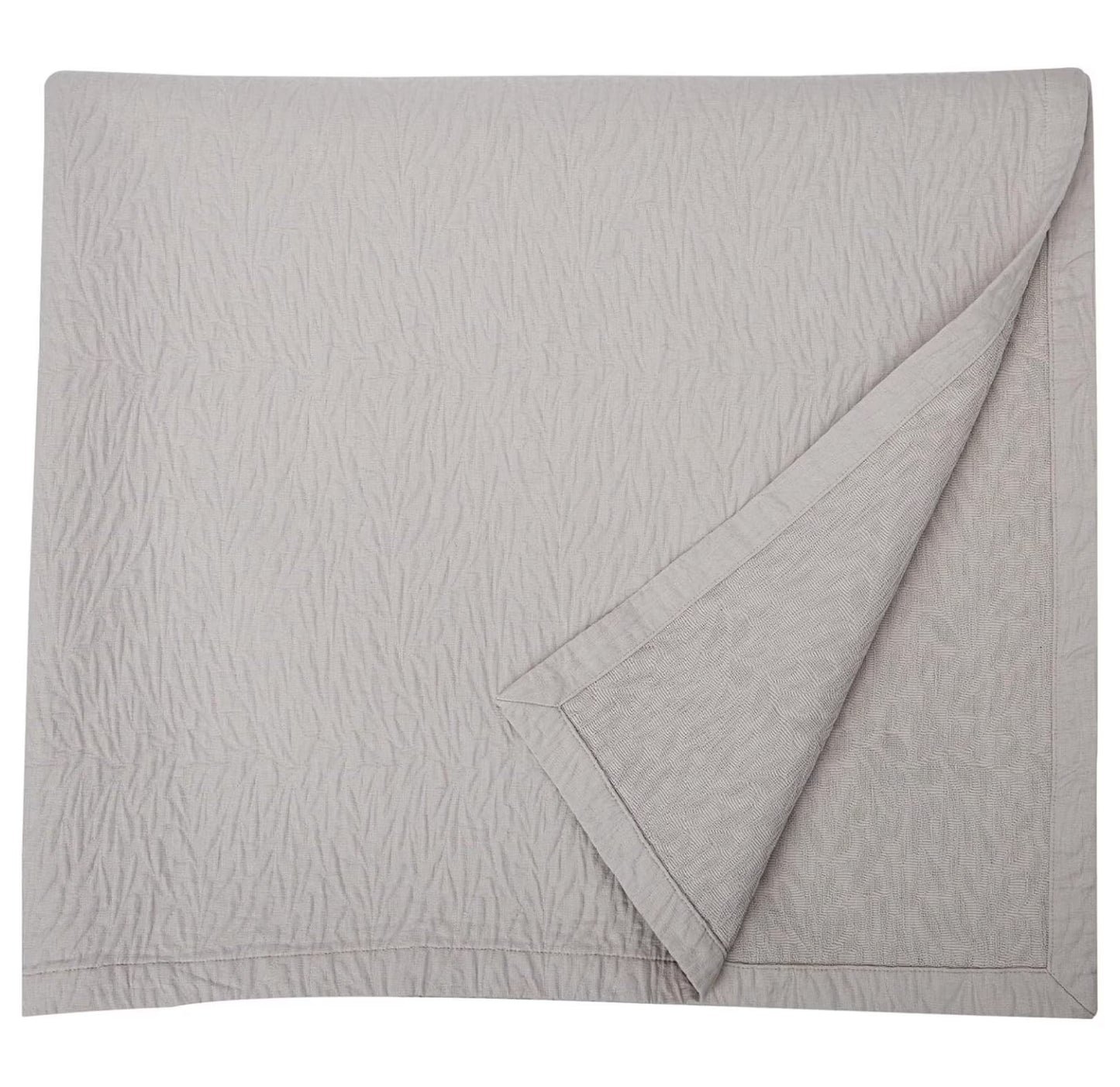 Matelass Blanket Coverlet, Queen, Grid/White