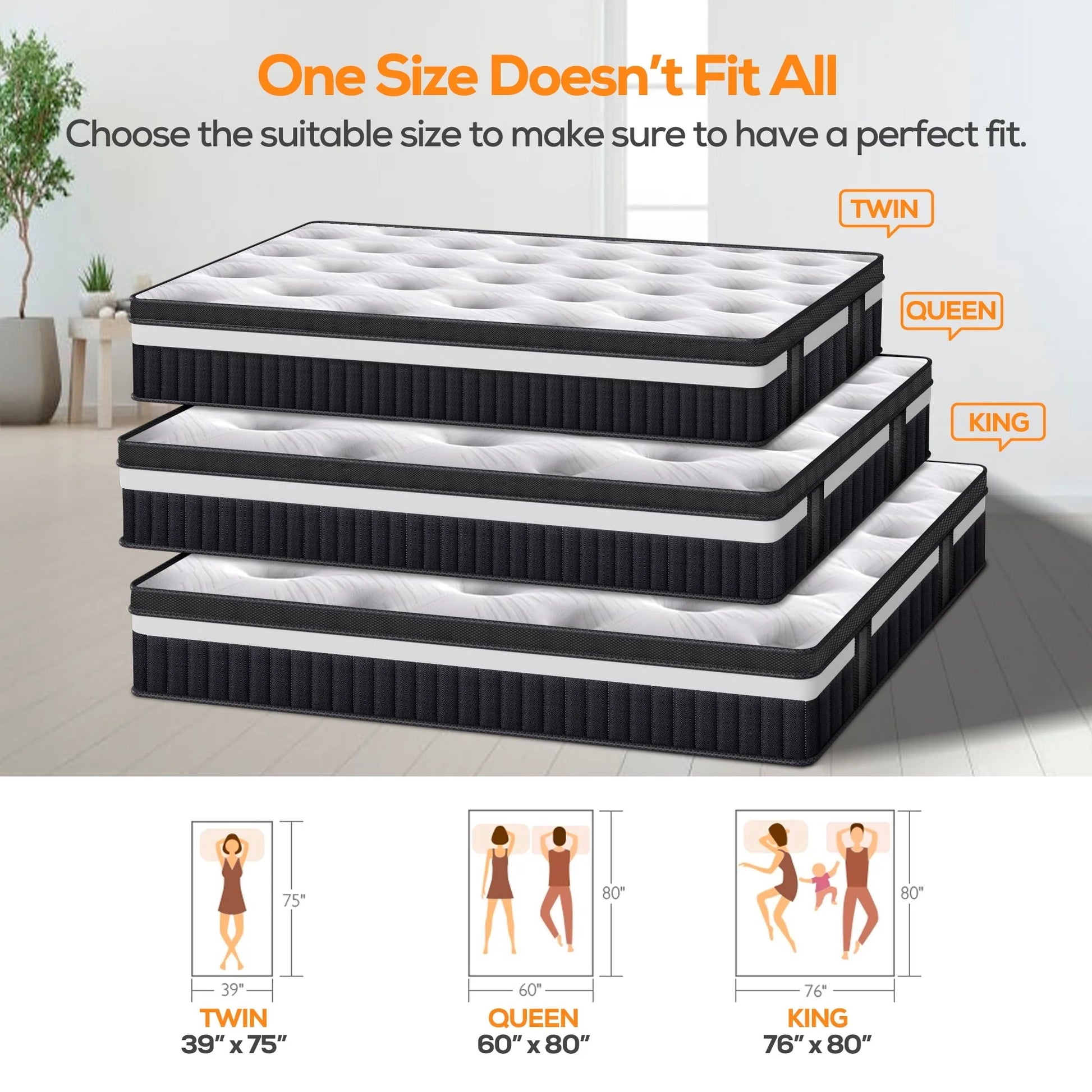 King Mattress, Famistar 13 Inch Memory Foam Mattress King Size, Innerspring Hybrid King Bed Mattress in a Box Medium Firm with Motion Isolation & Strong Support & Pressure Relief, CertiPUR-US