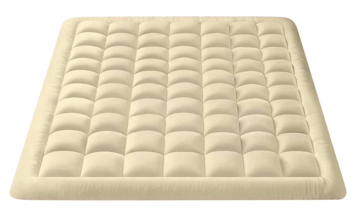 Twin Size- 1 Piece 800 GSM Down Alternative 3 Inch Thick Upto 15" Deep Pocket Fitted Mattress Topper Protector Extra Soft Comfortable Sleep for All Season- Twin(39X75 Inche), White