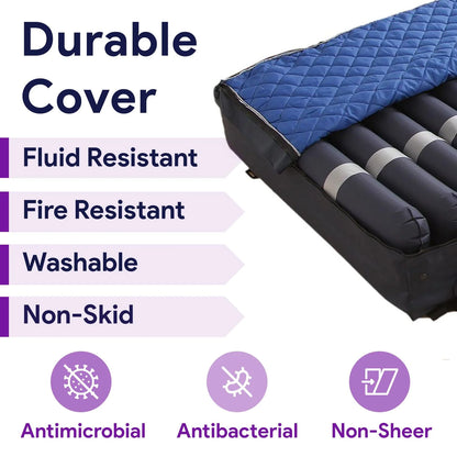 Proheal Low Air Loss Alternating Pressure Air Mattress with Digital Silent Air Pump & Side Perimeter - 36° x 80° x 8/11"