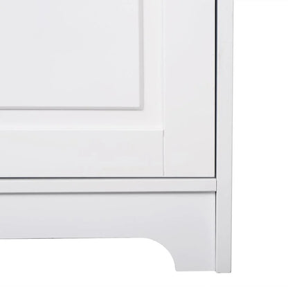UBesGoo 72" Traditional Freestanding Kitchen Pantry Cabinet Wardrobe Armoire, White