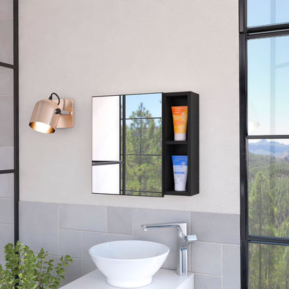 Carrizo Medicine Cabinet In Melamine with One Door,White,White Melamine Bath Faucets Bathroom Storage