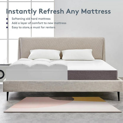 Longqi Extra Thick Mattress 1000 GSM Topper, Down Alternative Overfill Plush Mattress Pad, Cooling Pillow Top with 8-21Inch Deep Pocket