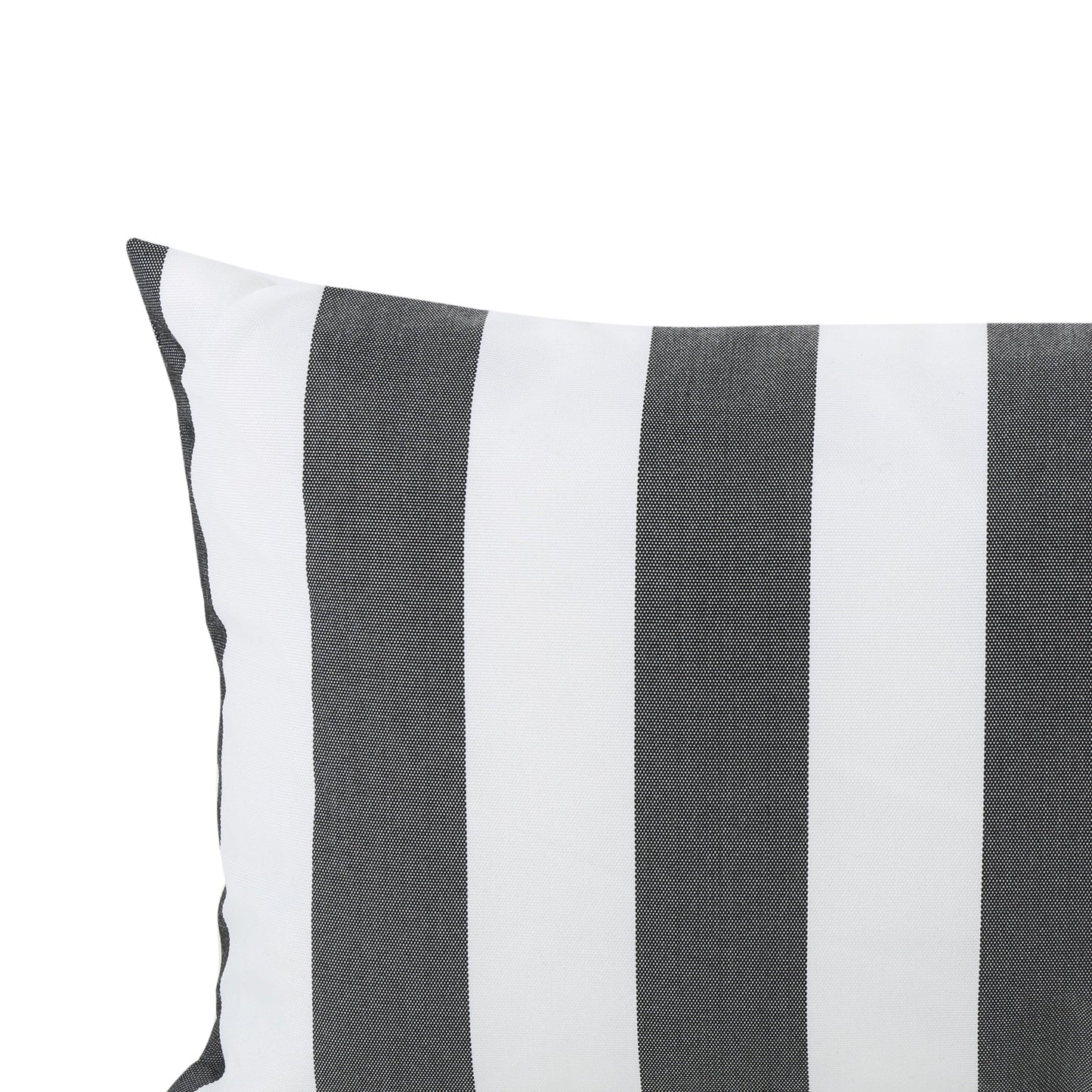 GDF Studio La Mesa Indoor Water Resistant Rectangular Throw Pillow, Black Striped
