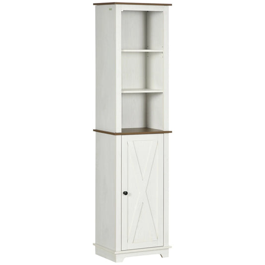 kleankin Slim Bathroom Storage Cabinet Freestanding Linen Tower