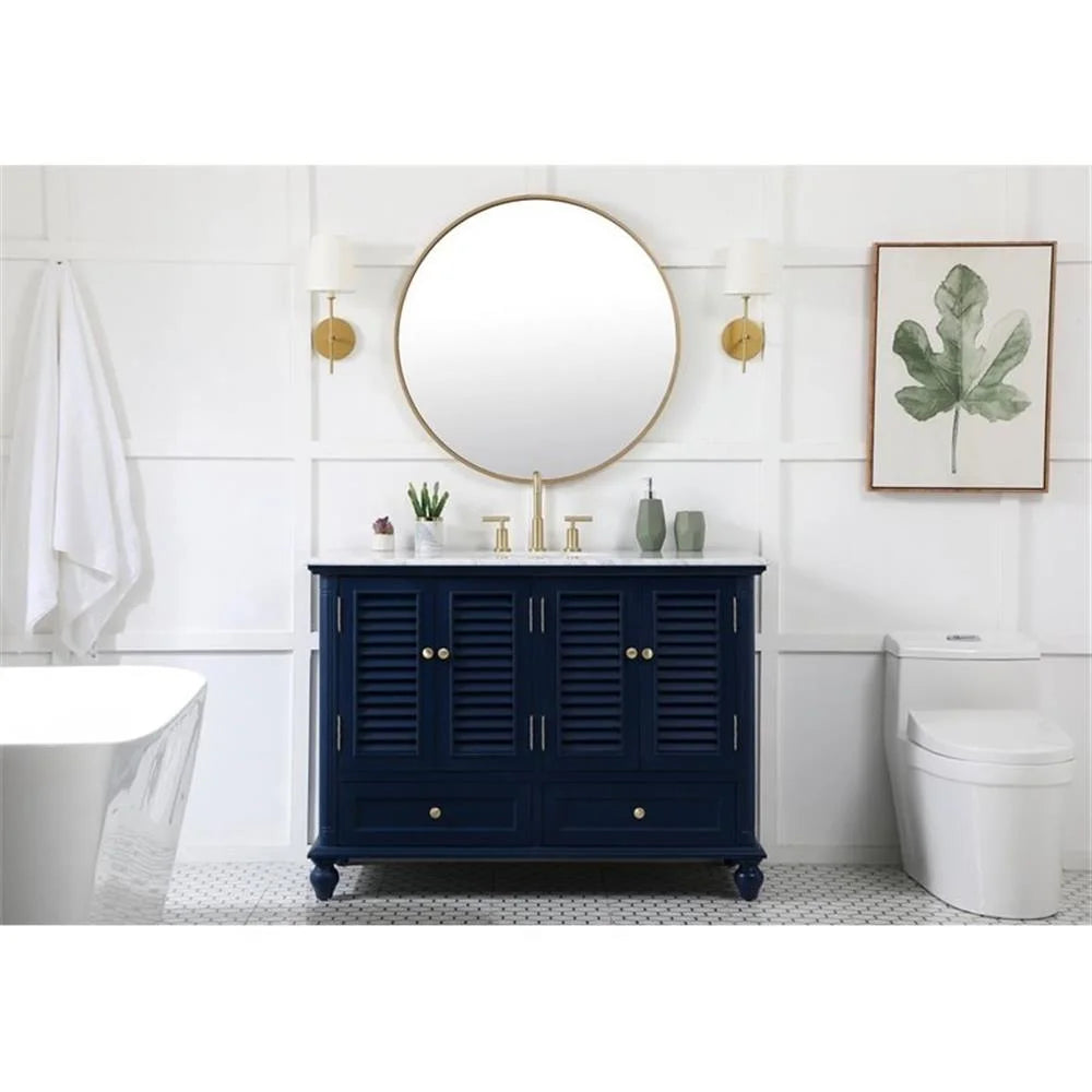 48 inch single bathroom vanity in blue