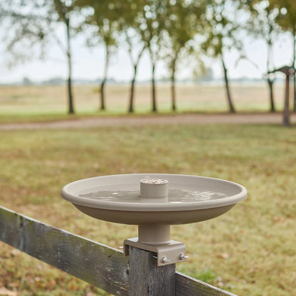 Farm Innovators 150 Watt Plastic Heated Birdbath w/Deck Mount, Tan