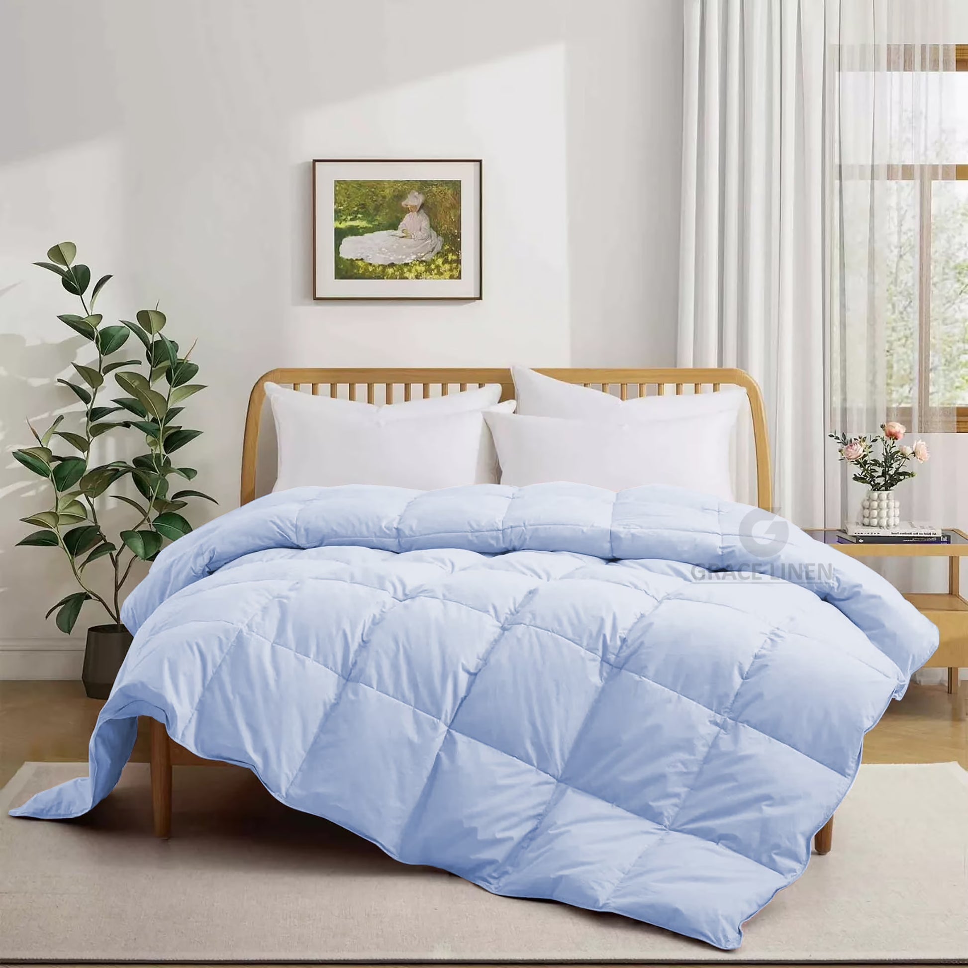 Bedding Comforter Cal King Size, Duvet Insert, Quilted Comforter with Corner Tabs, All Season Lightweight Quilt, Down Alternative Hotel Comforter Cal King Size 96X102 Baby Pink