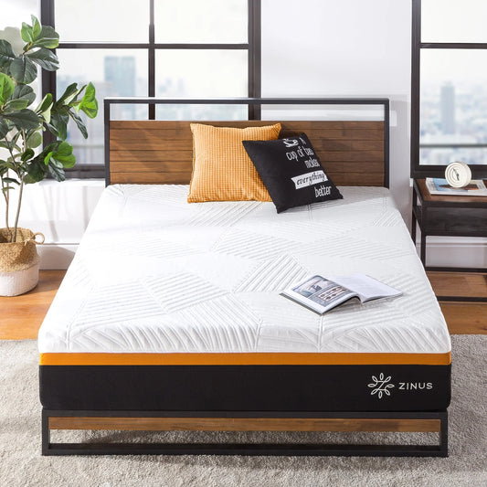 Zinus Cooling Copper ADAPTIVE® 10" Hybrid of Copper Memory Foam and Pocket Spring Mattress, Queen
